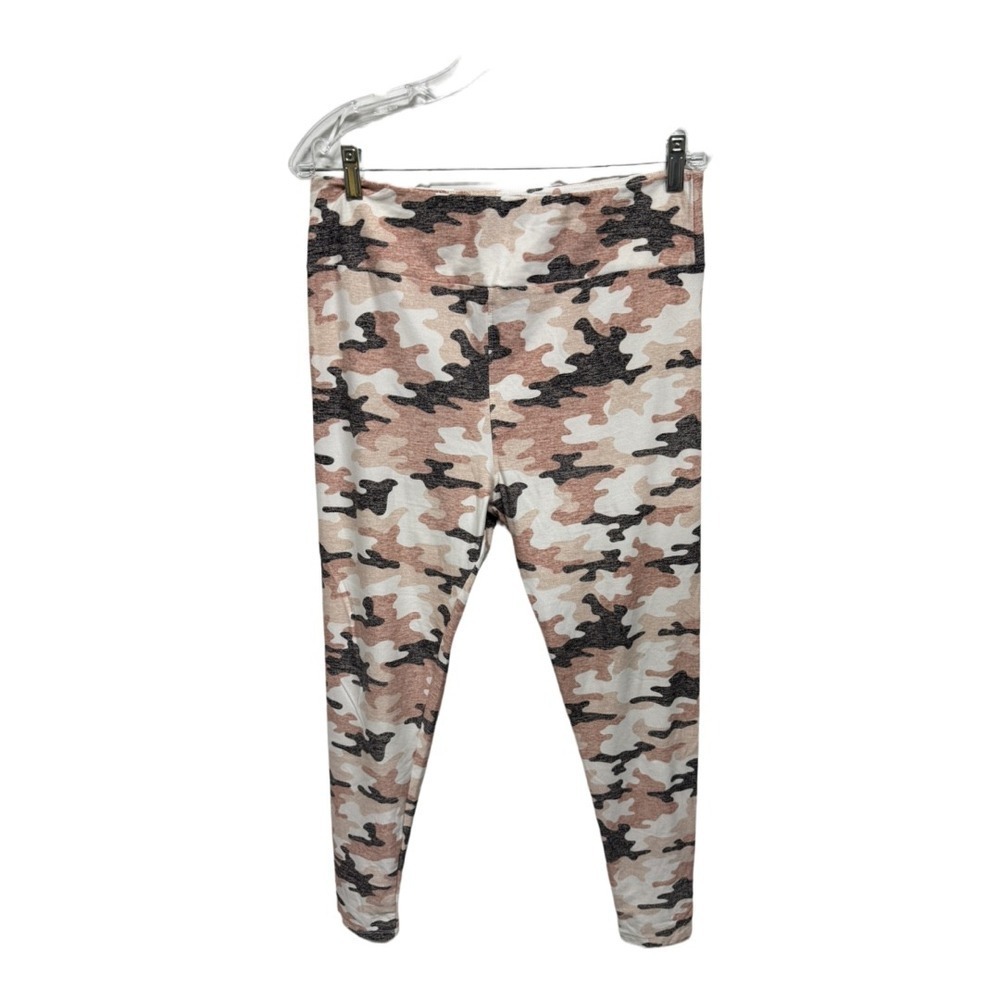 Lularoe Dusty Rose Camo Leggings Tall Curvy Pink Lounge Comfort Style Grunge